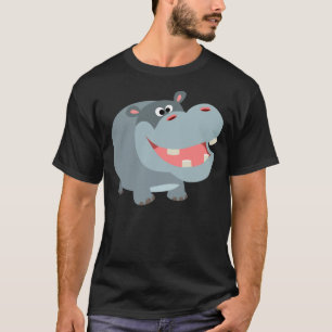 Camiseta Personalizado sonriente y amable Hippo T-Shirt
