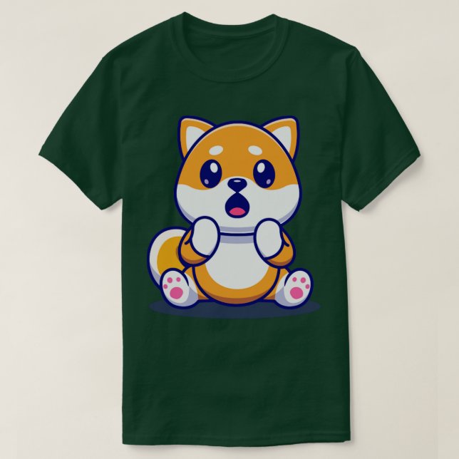 Camiseta Personalizado sorprendido por el perro chiba inu (Diseño del anverso)