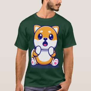 Camiseta Personalizado sorprendido por el perro chiba inu