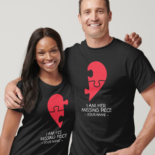 Camiseta PERSONALIZADO Soy su/su pareja de piezas faltantes
