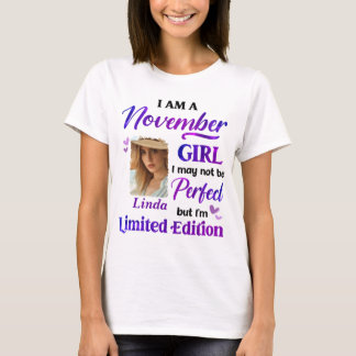 Camiseta Personalizado Soy Un Chica De Noviembre ConCustomP