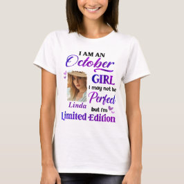 Camiseta Personalizado Soy Un Chica De Octubre Con CustomPh