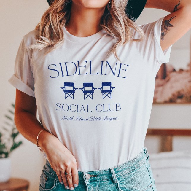 Camiseta Personalizado Sports Mom Sideline Social Club (Subido por el creador)
