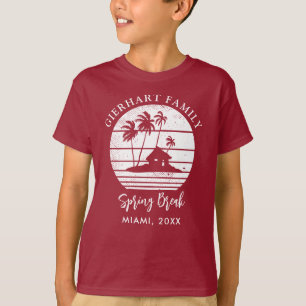Camiseta Personalizado Spring Break Beach Vacation Palm Tre