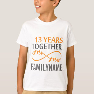 Camiseta Personalizado Sr. y Sra. 13º Aniversario