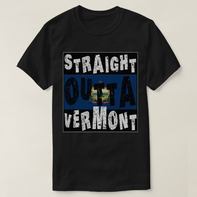 Camiseta PERSONALIZADO Straight Outta Vermont Meme Tee (Diseño del anverso)