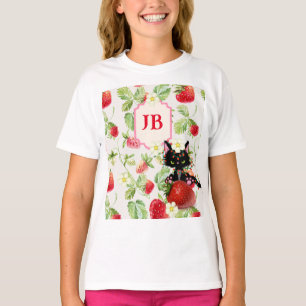 Camiseta Personalizado Strawberry Monogrammed