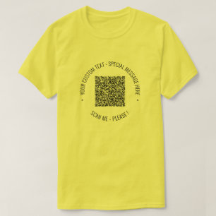 Camiseta Personalizado Su Código QR Escanear Personalizado 
