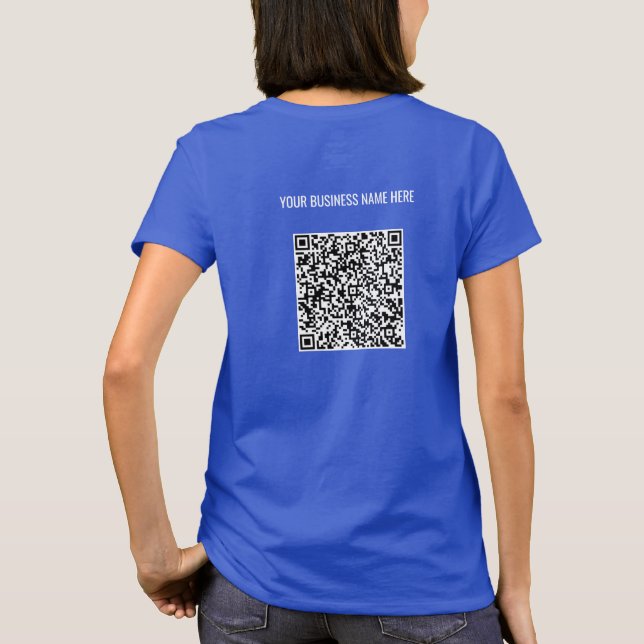 Camiseta Personalizado Su código QR y Nombre de texto Camis (Reverso)