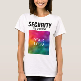 Camiseta Personalizado Subir Su Logotipo Aquí Seguridad De