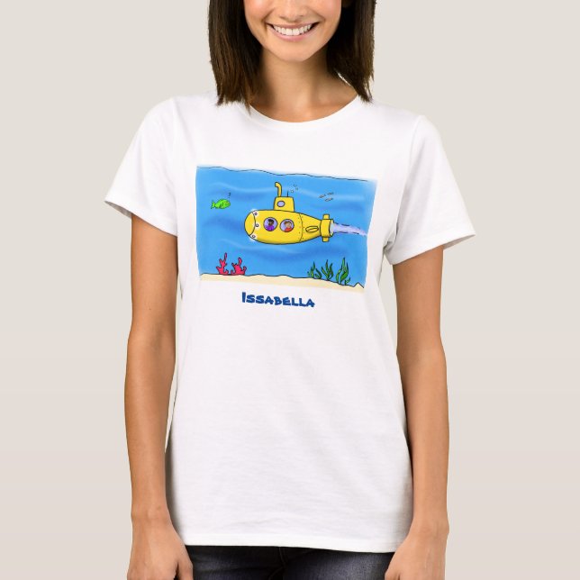Camiseta Personalizado submarino feliz (Anverso)