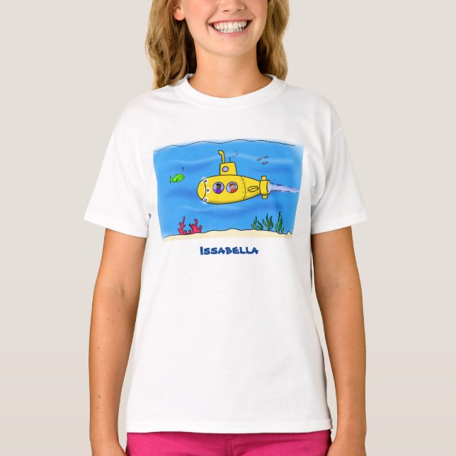 Camiseta Personalizado submarino feliz (Anverso)