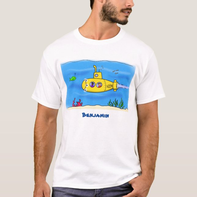 Camiseta Personalizado submarino feliz (Anverso)