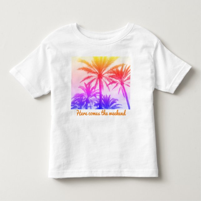 Camiseta personalizado Sunset Palm Tree - Vibes de (Anverso)