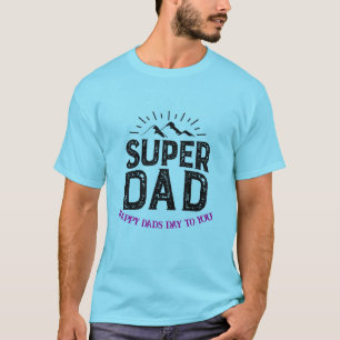 Camiseta Personalizado SUPER DAD Mountains para el
