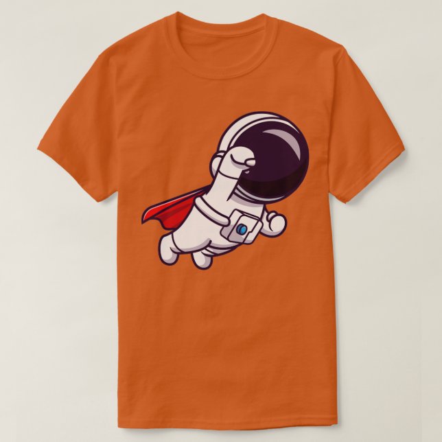 Camiseta Personalizado Super Volador Astronauta Cute (Diseño del anverso)