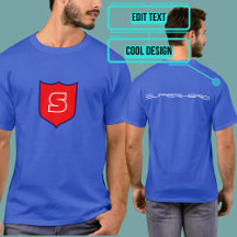 Personalizado Superhéroe Chanable Shield Geek Tee