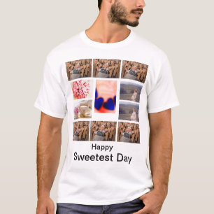 Camiseta Personalizado Sweetest Day 11 Collage de fotos