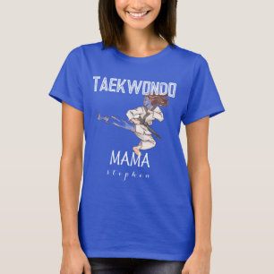 Camiseta Personalizado taekwondo mama, madre deportiva