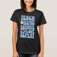 Personalizado Teach Retro Inspire Motivar la repet