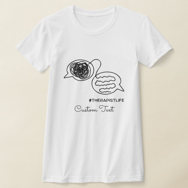 Camiseta Personalizado Terapista Texto Salud Mental Persona (Distribución)