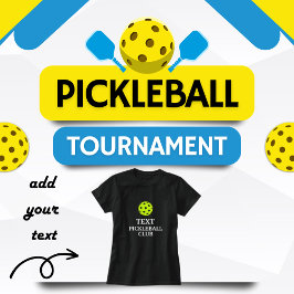 Camiseta Personalizado Text Pickleball Club