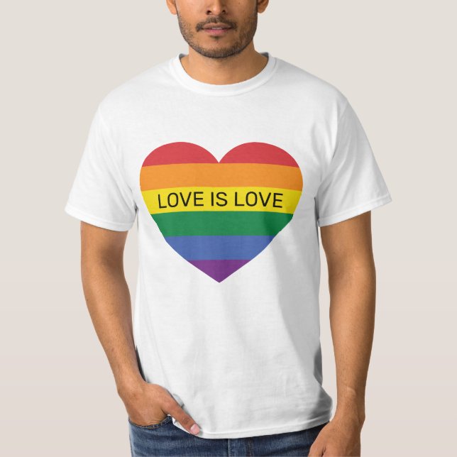 Camiseta Personalizado Texto Amo Arcoiris (Anverso)