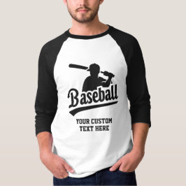Camiseta Personalizado Texto Béisbol