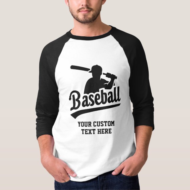 Camiseta Personalizado Texto Béisbol (Anverso)