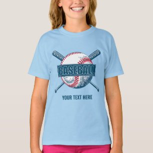 Camiseta Personalizado Texto Béisbol