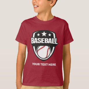 Camiseta Personalizado Texto Béisbol