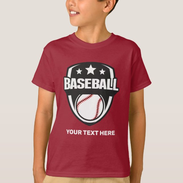 Camiseta Personalizado Texto Béisbol (Anverso)