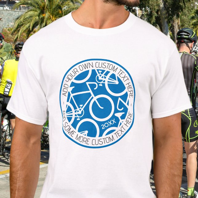 Camiseta Personalizado Texto Bicicleta Azul (Subido por el creador)