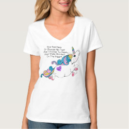 Camiseta Personalizado Texto/ Corazón de estado Unicornio P