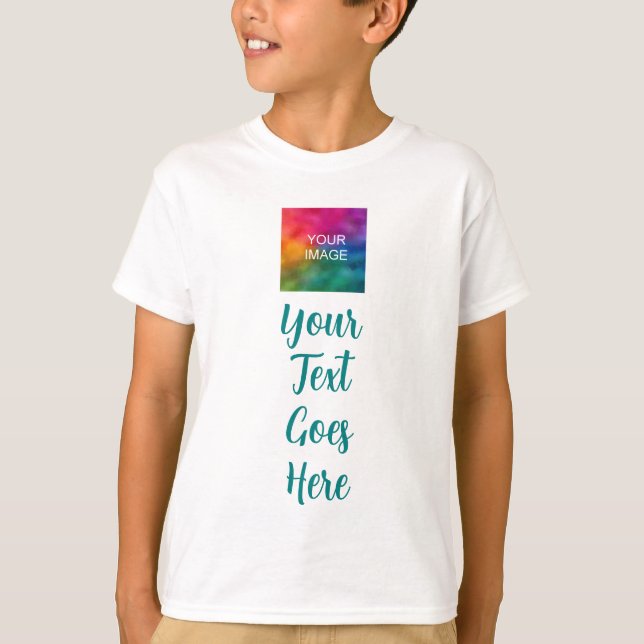 Camiseta Personalizado Texto Foto Tipografía Guión Niños (Anverso)