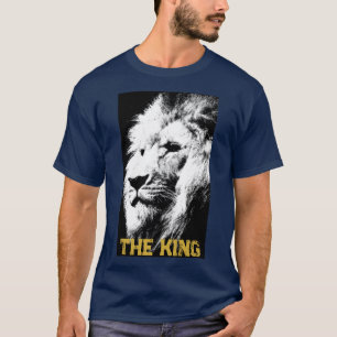Camiseta Personalizado Texto León animal Cara de los hombre