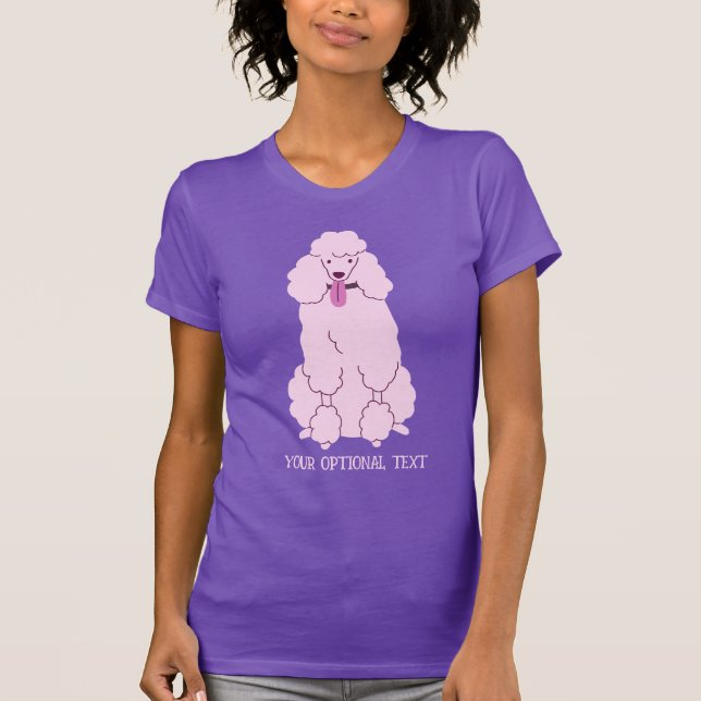 Camiseta Personalizado Texto Pink Poodle (Anverso)