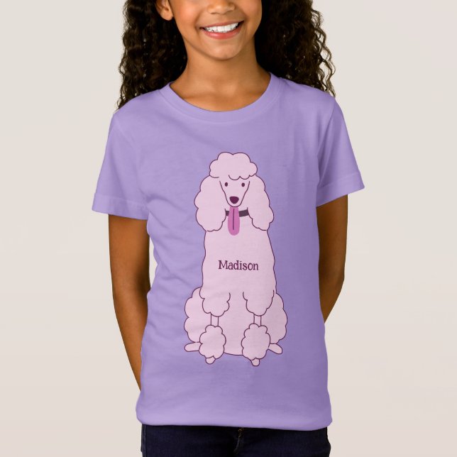 Camiseta Personalizado Texto Pink Poodle (Anverso)