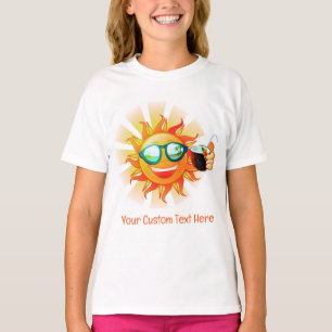 Camiseta Personalizado Texto Sol tropical