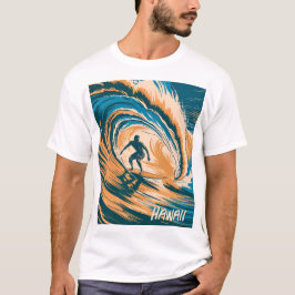 Camiseta Personalizado Texto Surfista Ondas De Surf Arte Re