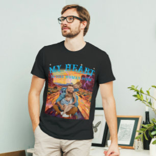 Camiseta Personalizado Texto Y Cara Retrato Foto Estilo Vin