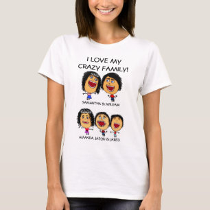 Camiseta Personalizado tres niños locos Personalizado
