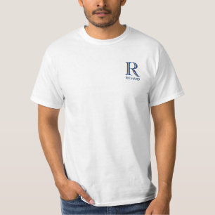 Camiseta Personalizado Tri-Color Value Monograma Nombre T-S