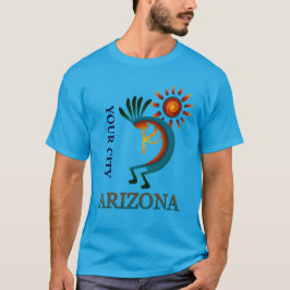 Camiseta Personalizado tu ciudad Arizona Kokopelli con sol