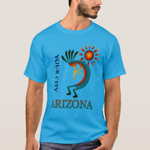Camiseta Personalizado tu ciudad Arizona Kokopelli con sol
