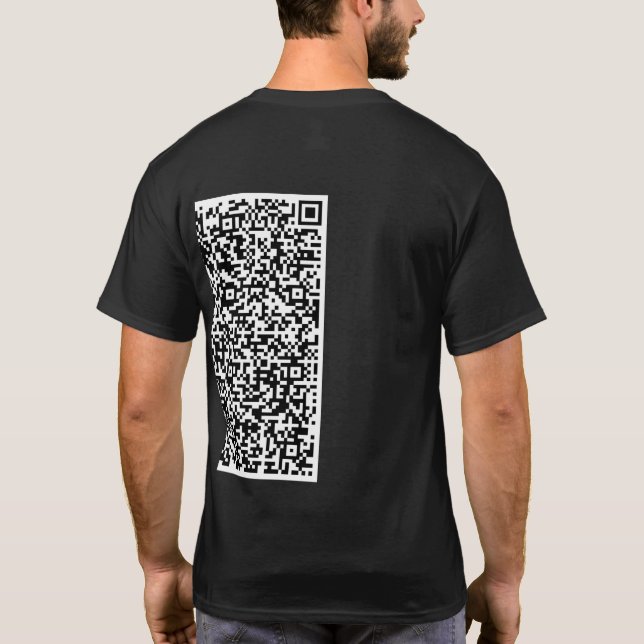 Camiseta Personalizado tu código QR Información de análisis (Reverso)