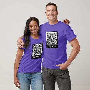 Camiseta Personalizado Tu código QR T-Shirt Scan Info Graci