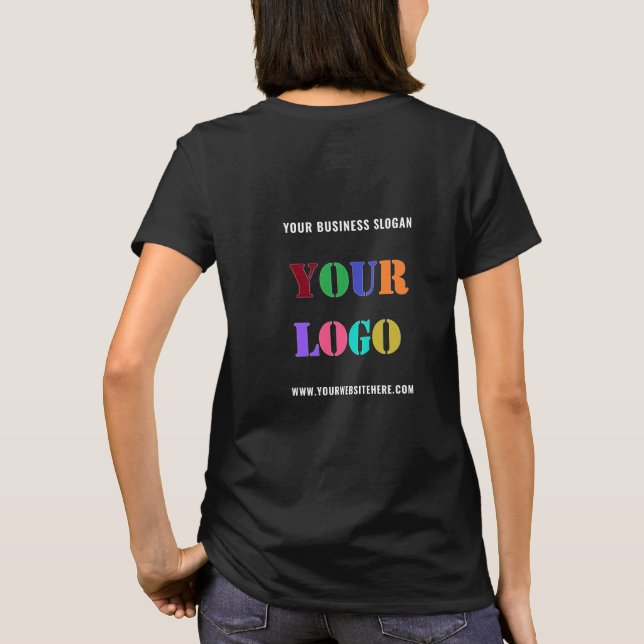 Camiseta Personalizado Tu Nombre De Logotipo Sitio Web Prom (Reverso)