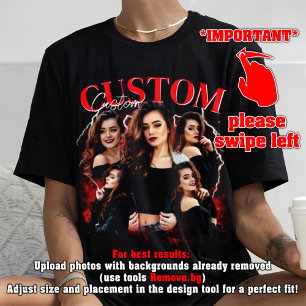 Camiseta PERSONALIZADO TU PROPIA Idea De Bootleg Aquí, boot