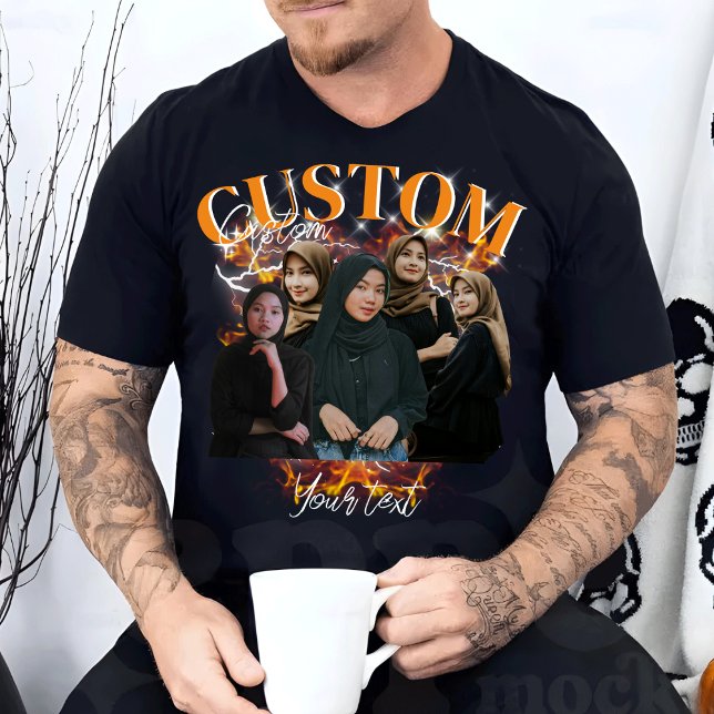 Camiseta Personalizado Tu Propio Bootleg Foto Bootleg Girlf (Subido por el creador)